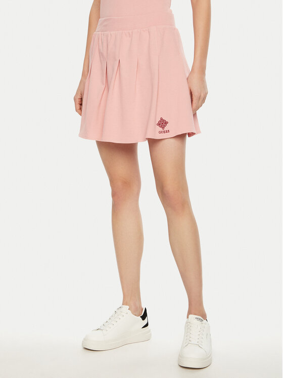 Guess Minirock V5RD00 KCOK1 Rosa Regular Fit