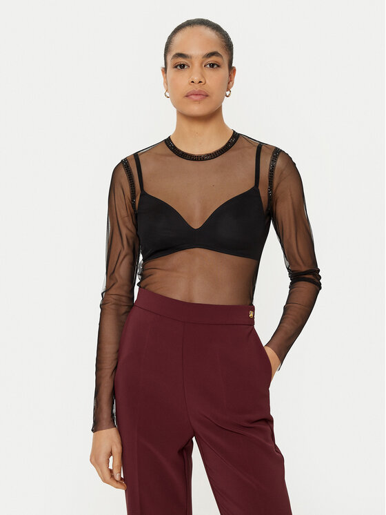 MAX&Co. Bluse 2516941011200 Schwarz Regular Fit