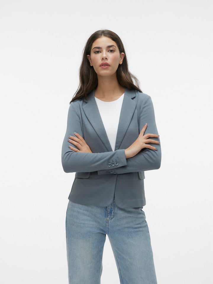 Vero Moda Jerseyblazer VMJULIANE, figurbetonter Schnitt, 1-Knopf Verschluss Materialmix, ungefüttert, regular fit