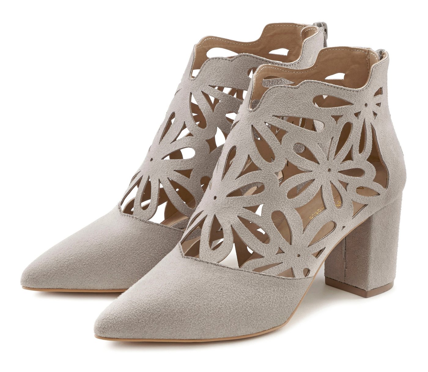 LASCANA Ankle Boot, Stiefelette, Stiefel, High-Heel-Stiefelette mit eleganter Spitze und Blockabsatz