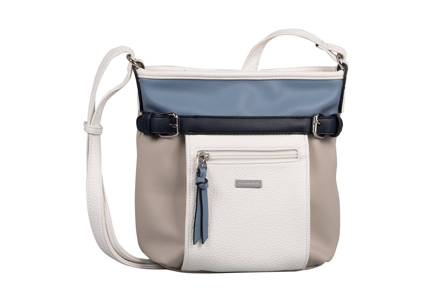 TOM TAILOR Umhängetasche Juna, Damen Handtasche, Schultertasche mit glänzenden Metall-Accessoires