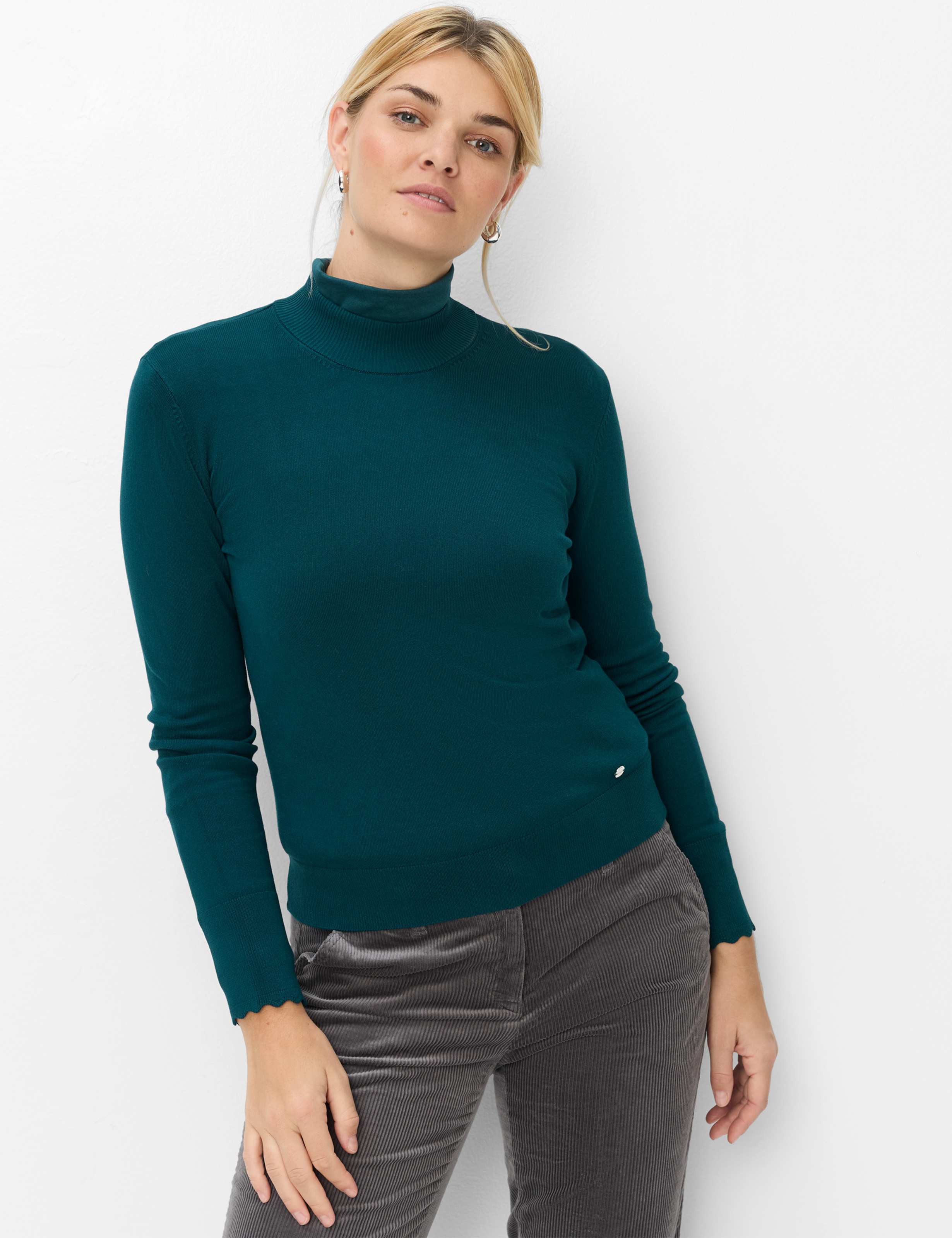 Brax Damen Pullover Style LEA dark sea, grün,