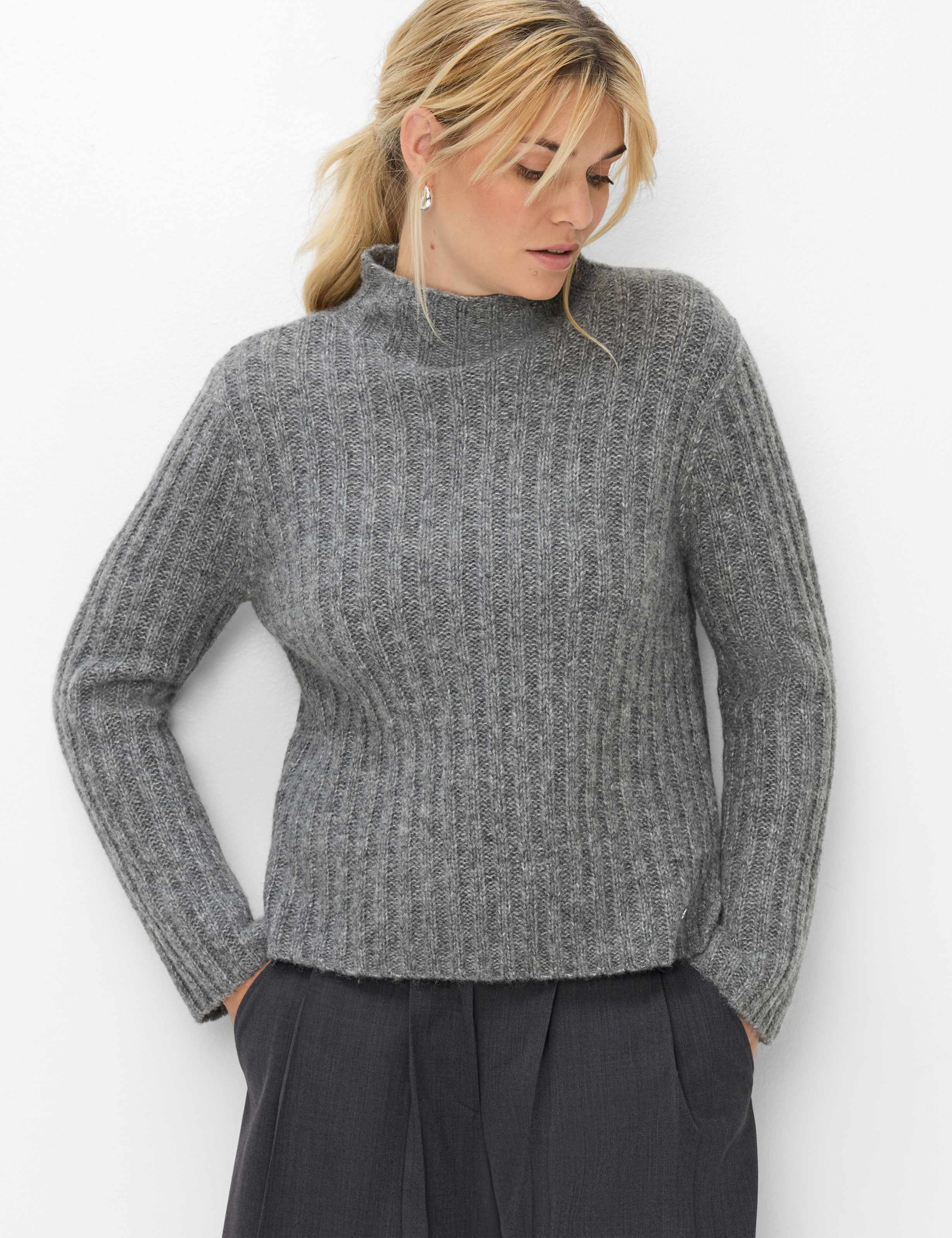 Brax Damen Pullover Style LEA industrial grey, grau,