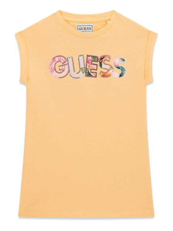 Guess Kleid für den Alltag K6GK10 KAE24 Hellorange Regular Fit