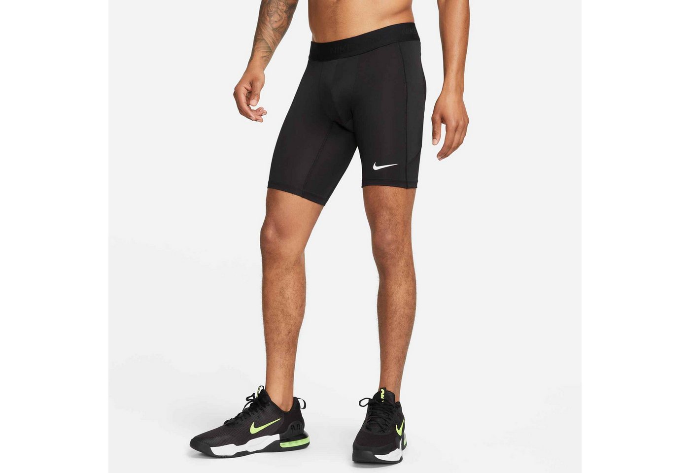 Nike Trainingstights M NP DF LONG SHORT mit körpernaher Passform, schnell trocknend, atmungsaktiv