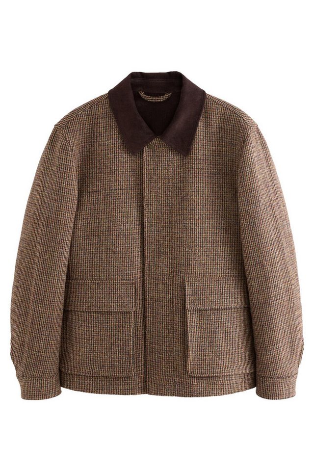Next Blouson Signature Harris Tweedjacke mit Cordkragen (1-St)