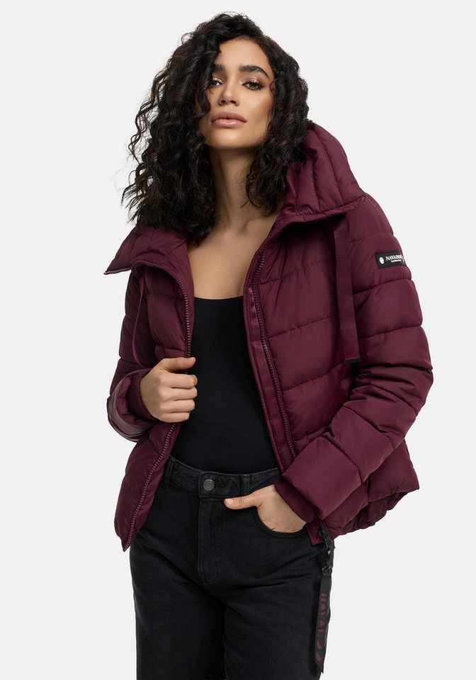 Navahoo Steppjacke Amayaa stylische Damen Winterjacke mit coolen Applikationen