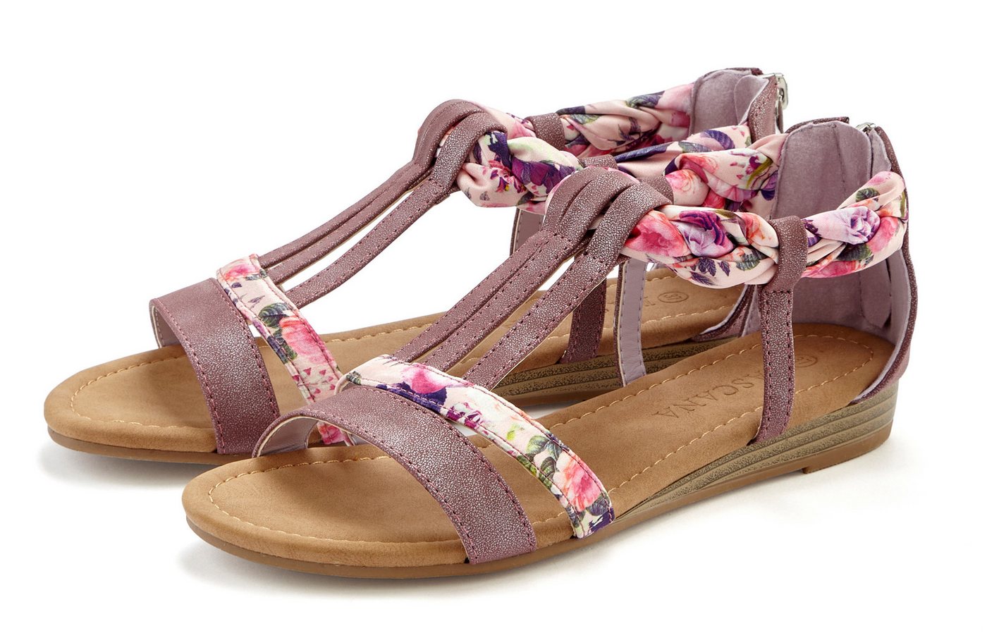 LASCANA Sommerschuh, Sandalette, offener Schuh, Sandale mit aufwendiger Verzierung VEGAN