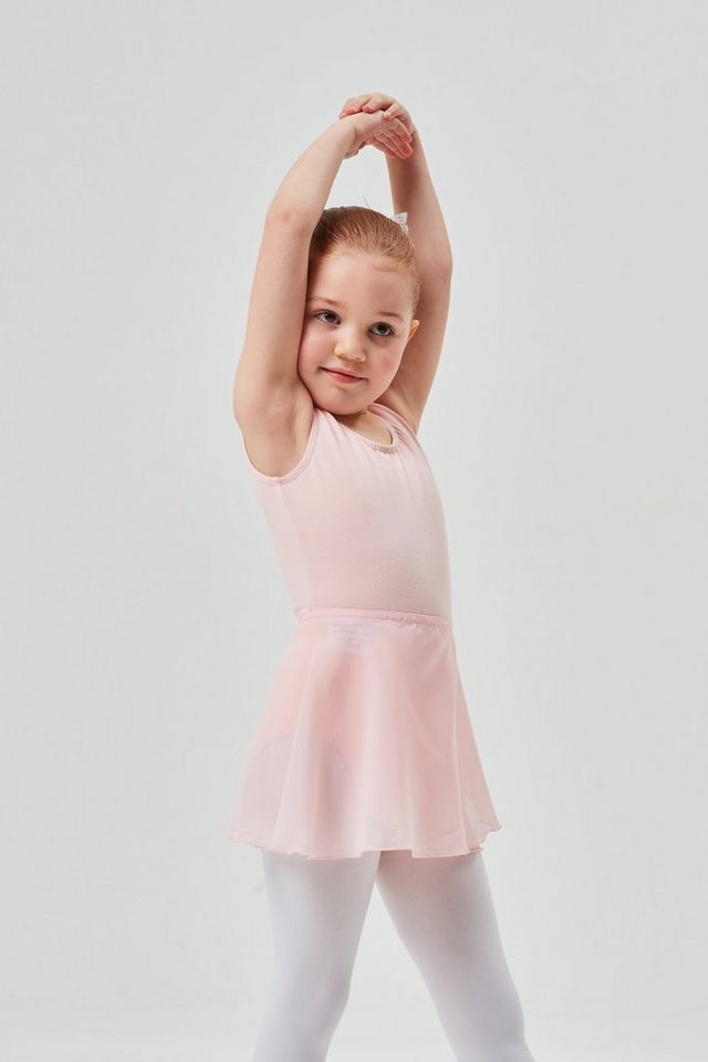 tanzmuster Wickelrock Ballettrock Emma zum Binden ärmelloser Ballettbody aus weichem Baumwollmischgewebe
