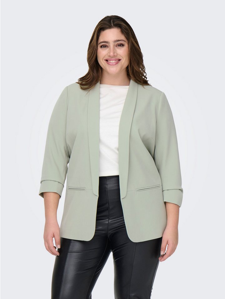 ONLY CARMAKOMA Kurzblazer CARELLY 3/4 LIFE BLAZER WVN Kunstfaser mit Stretch
