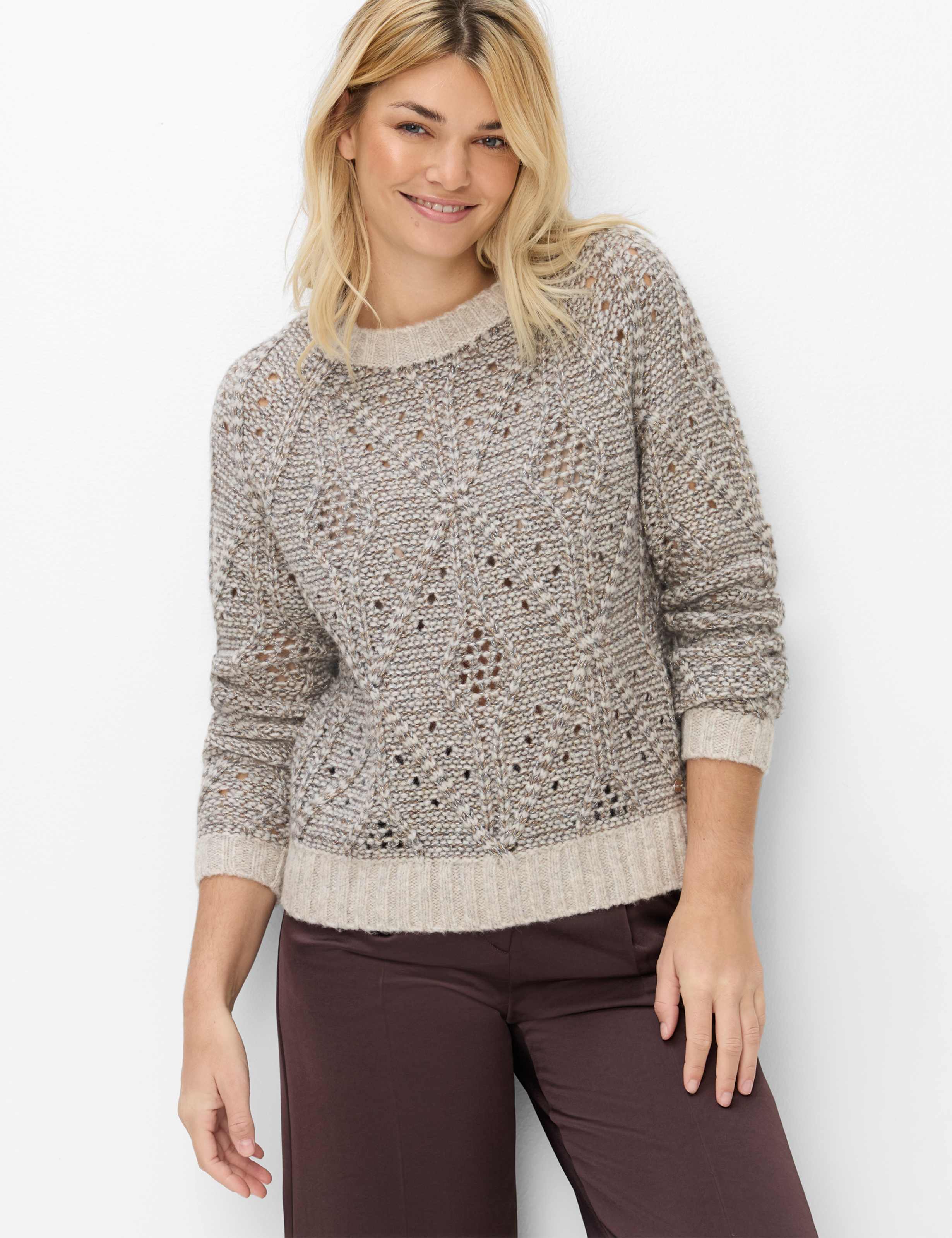 Brax Damen Pullover Style LOLA desert, hellbeige,