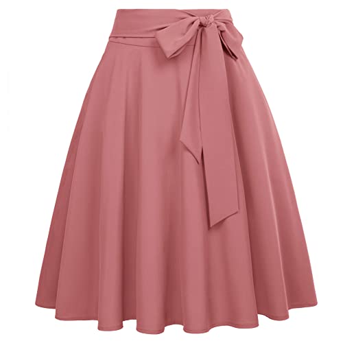 Rock Faltenrock Hohe Taille 50s Retro